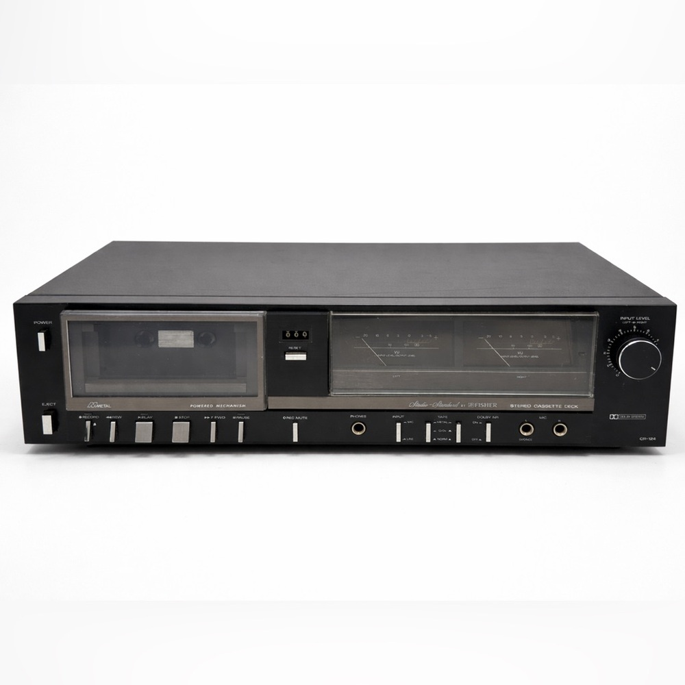 Vintage Fisher CR-124 Cassette Deck Stereo Dolby NR VU Meters